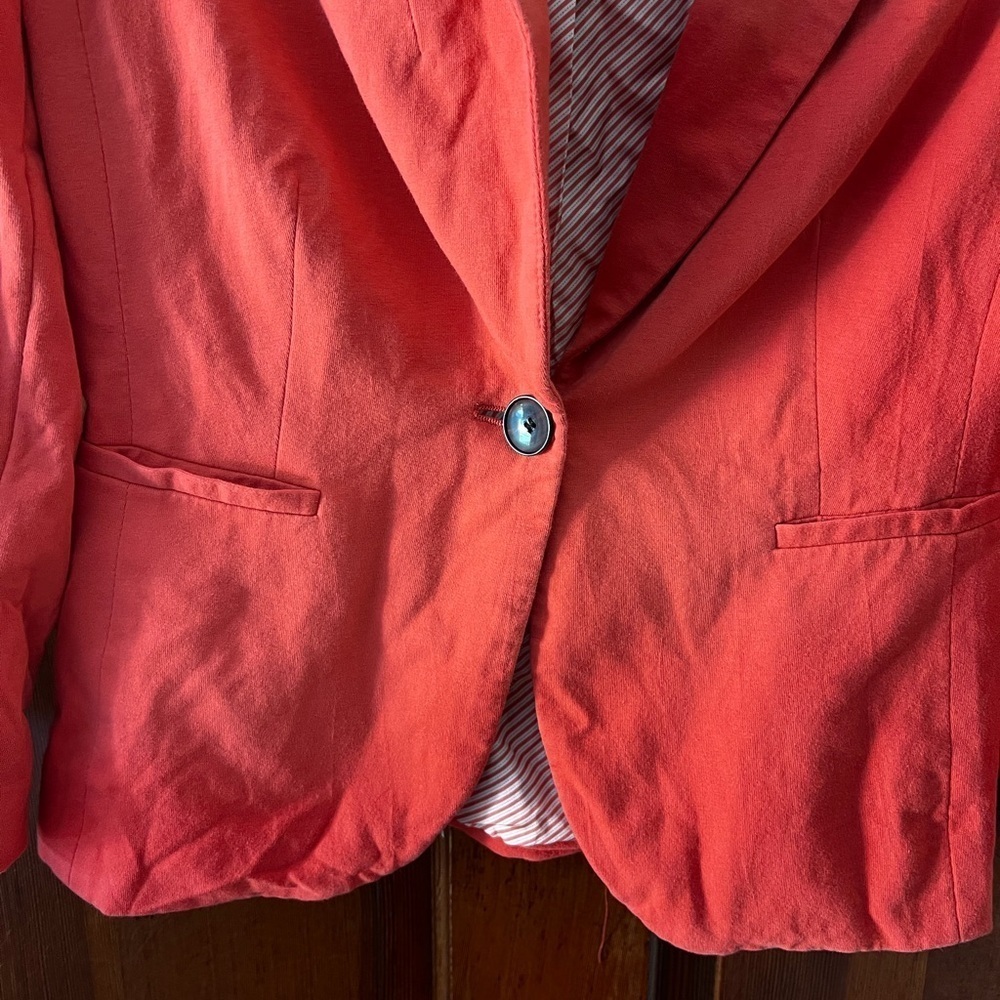 Vintage OBR Coral Red Blazer Size XS – Single-Button Jacket, Business Casual - Picture 5 of 8